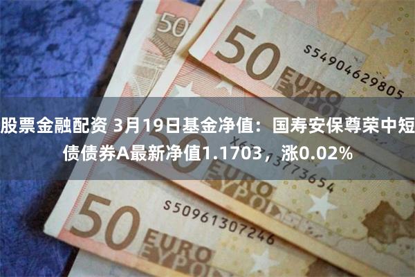 股票金融配资 3月19日基金净值：国寿安保尊荣中短债债券A最新净值1.1703，涨0.02%