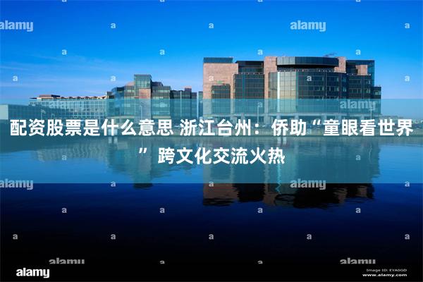 配资股票是什么意思 浙江台州：侨助“童眼看世界” 跨文化交流火热